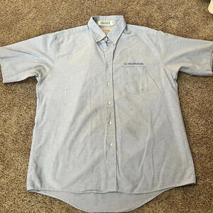 Mens XL Honda Authentic Employee Technician‎ Button Down Cotton Shirt Mechanic